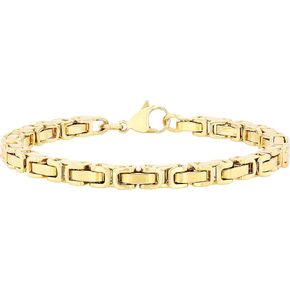 Men's Stainless Steel Bracelet Collection - Diverse Styles with Byzantine, Two-Tone, Beaded Designs