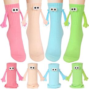Vermeyen Magnetic Holding Hands Socks Novelty Funny Women Men Couple Socks Boyfriend for Gifts Halloween Christmas Socks in Saudi Arabia