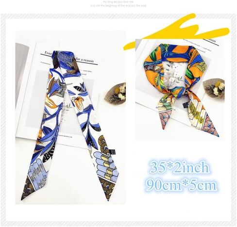 QTMY 4 Pack Purse Scarf for Bags Silk Head Scarf for Hair Handbag Women Scarfs Band Hair Neck Scarves Fashion Gifts,18-4 in Kuwait