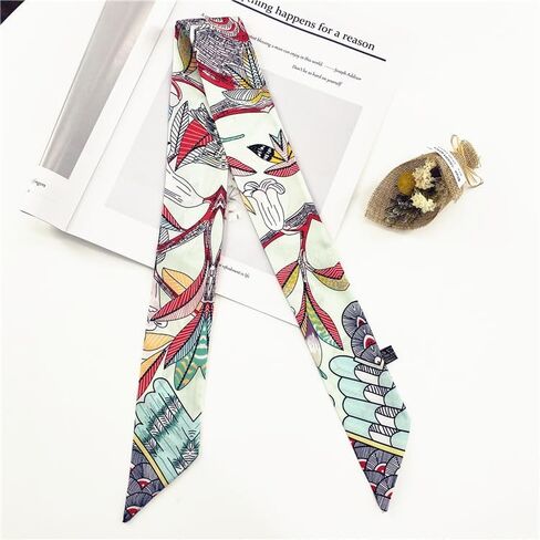 QTMY 4 Pack Purse Scarf for Bags Silk Head Scarf for Hair Handbag Women Scarfs Band Hair Neck Scarves Fashion Gifts,18-4 in Kuwait