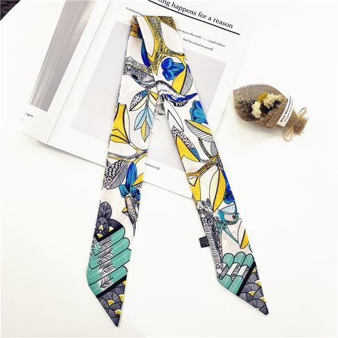 QTMY 4 Pack Purse Scarf for Bags Silk Head Scarf for Hair Handbag Women Scarfs Band Hair Neck Scarves Fashion Gifts,18-4 in Kuwait