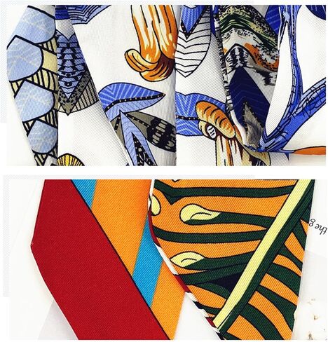 QTMY 4 Pack Purse Scarf for Bags Silk Head Scarf for Hair Handbag Women Scarfs Band Hair Neck Scarves Fashion Gifts,18-4 in Kuwait
