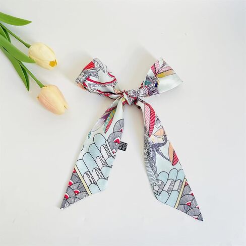 QTMY 4 Pack Purse Scarf for Bags Silk Head Scarf for Hair Handbag Women Scarfs Band Hair Neck Scarves Fashion Gifts,18-4 in Kuwait