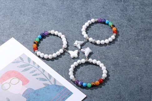 PESOENTH 7 شقرا أساور للنساء جمشت شفاء بلورات حجر الخرز سوار المرأة الأحجار الكريمة الطبيعية اليوغا الريكي سوار مطرز مع فراشة محظوظ سحر المجوهرات الهدايا in Kuwait