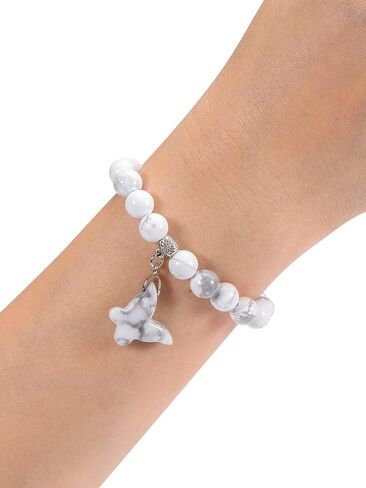 PESOENTH 7 شقرا أساور للنساء جمشت شفاء بلورات حجر الخرز سوار المرأة الأحجار الكريمة الطبيعية اليوغا الريكي سوار مطرز مع فراشة محظوظ سحر المجوهرات الهدايا in Kuwait