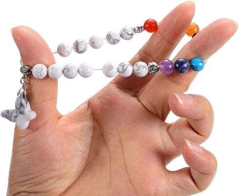 PESOENTH 7 شقرا أساور للنساء جمشت شفاء بلورات حجر الخرز سوار المرأة الأحجار الكريمة الطبيعية اليوغا الريكي سوار مطرز مع فراشة محظوظ سحر المجوهرات الهدايا in Kuwait