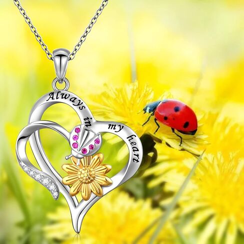 YinShan Cute Animal Necklaces for Women Girls 925 Sterling Silver Guinea Pigs/Sunflower/Panda/Alpaca & Sloth/Bunny/Puppy Dog Necklace Jewelry Birthday Gifts in Kuwait