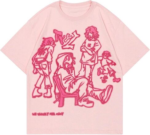 Vamtac Oversized Graphic Tees Y2k Vintage Tees for Men Women Streetwear Unisex T Shirts in Saudi Arabia