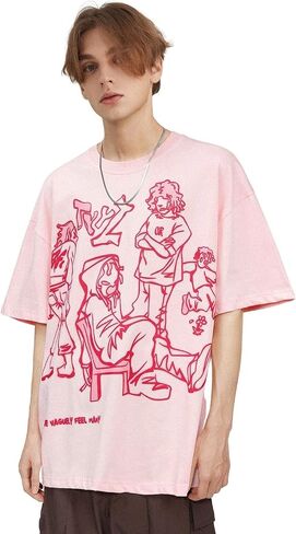 Vamtac Oversized Graphic Tees Y2k Vintage Tees for Men Women Streetwear Unisex T Shirts in Saudi Arabia