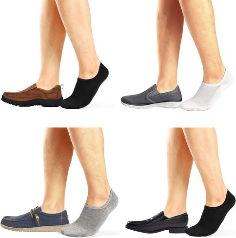 جوارب No Show Socks منخفضة القطع للكاحل 6-8 عبوات من الجوارب القطنية غير الرسمية للرجال والنساء in Saudi Arabia