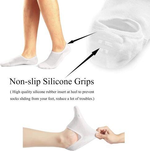 جوارب No Show Socks منخفضة القطع للكاحل 6-8 عبوات من الجوارب القطنية غير الرسمية للرجال والنساء in Saudi Arabia