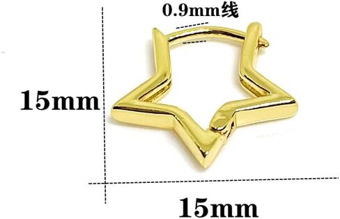 Hypoallergenic Small Star Huggie Earrings for Women 18K Gold/Platinum Plated Cute Girls' Studs Star Small Hoop Earrings for Women Teen Girls Cute Hypoallergenic Placated White Gold Daily Dainty Huggie Earring in Saudi Arabia