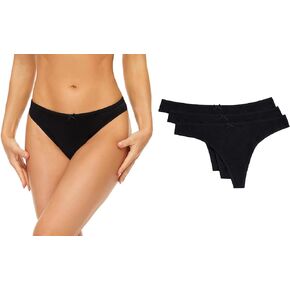 n.fiosta Women’s Seamless Thongs, Low-Rise, Sexy, No Show Underwear, Pack of 3 in Kuwait