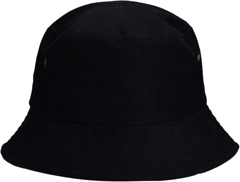 ZOORON 3 Pack 100% Cotton Bucket Hat Unisex Packable Summer Travel Beach Sun Hat Outdoor Cap (Black+White+Khaki) in Kuwait
