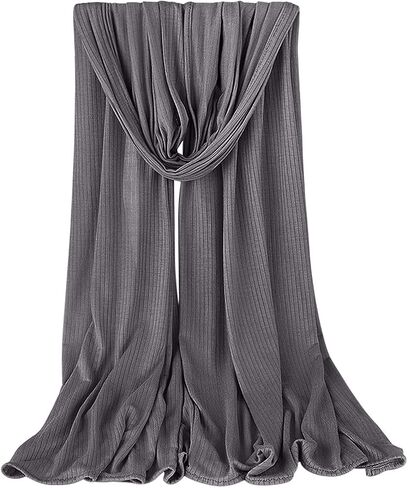 Solid Color Women Jersey Hijab Scarf Fashion Soft Long Muslim Head Wrap Shawls in Saudi Arabia