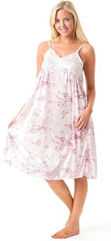 Casual Nights Women's Satin Lace Camisole Nightgown in Saudi Arabia