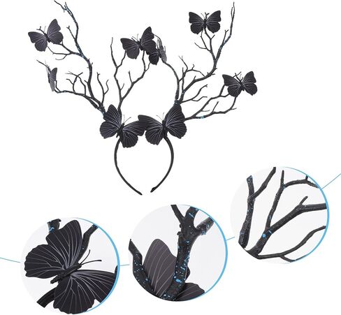 FRCOLOR Antler Headband,Halloween Deer Horn Crown Tree Branch Headpiece Cosplay Headdress for Women Girls in Saudi Arabia
