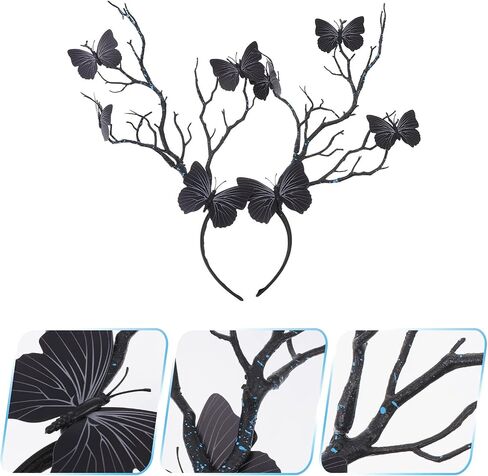 FRCOLOR Antler Headband,Halloween Deer Horn Crown Tree Branch Headpiece Cosplay Headdress for Women Girls in Saudi Arabia