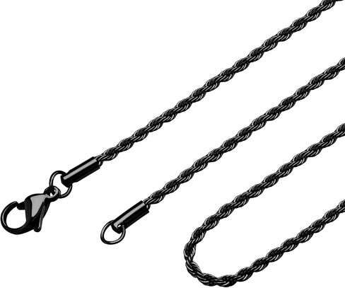 555Jewelry Stainless Steel Hypoallergenic Twisted Singapore Rope Chain Necklace in Saudi Arabia