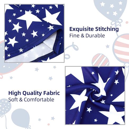 Enlifety Girls 4th of July Dress Sleeveless Patriotic Dresses USA Flag Sundress for Kids Girl 4-13 Years in Saudi Arabia
