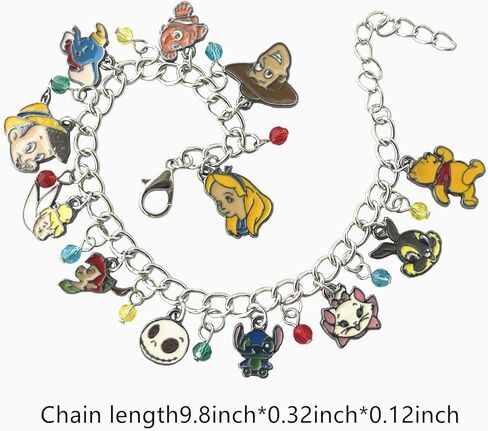 TLDXDOU Amine Charm Bracelet, Stith Winni Pooh Peter Pan Tinker Bell Bracelets for Women, Men, Girls and Boys, no gemstone in Kuwait