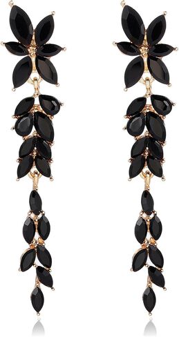 Fashion Rhinestone Statement Drop Dangle Earrings Dangling Sparkly Crystal Marquise Bridal Bridesmaid Wedding Earrings Long Chandelier Teardrop Earrings for Women Prom Party in Saudi Arabia