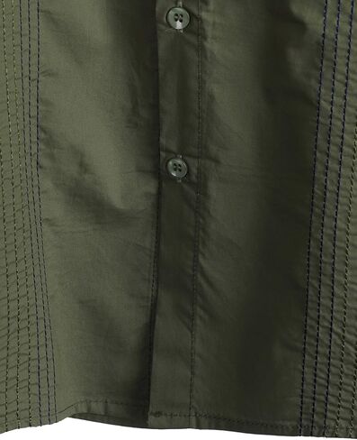 VATPAVE رجل هاواي القطن قميص كتان عارضة قصيرة الأكمام زر أسفل قمصان الصيف الشاطئ قمصان مطرزة in Kuwait