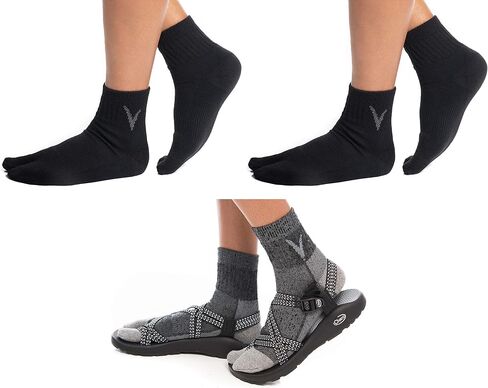 3 Pairs V-Toe Wool Flip-Flop Big Toe Tabi Socks Shoe Size: Men 8.5-10.5 Women 9-11.5 in Saudi Arabia