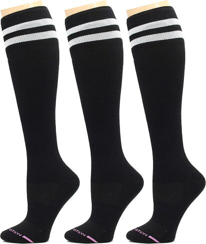 دكتور موشن جوارب رياضية مضغوطة للنساء للاستخدام اليومي، 3 أزواج مع خيوط سوربتيك الماصة للركبة in Kuwait