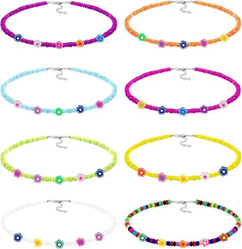 onesing 12 جهاز كمبيوتر شخصى قلادة مطرز النساء القلائد البوهيمية للفتيات في سن المراهقة قلادة قلادة للنساء مطرز قلادة قلادة لطيف الأشياء للفتيات في سن المراهقة القلائد الشاطئ البذور حبة قلادة مجوهرات لطيف in Kuwait