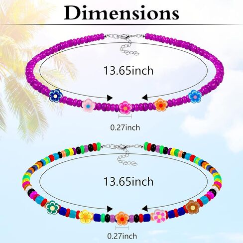 onesing 12 جهاز كمبيوتر شخصى قلادة مطرز النساء القلائد البوهيمية للفتيات في سن المراهقة قلادة قلادة للنساء مطرز قلادة قلادة لطيف الأشياء للفتيات في سن المراهقة القلائد الشاطئ البذور حبة قلادة مجوهرات لطيف in Kuwait