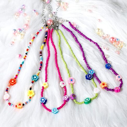 onesing 12 جهاز كمبيوتر شخصى قلادة مطرز النساء القلائد البوهيمية للفتيات في سن المراهقة قلادة قلادة للنساء مطرز قلادة قلادة لطيف الأشياء للفتيات في سن المراهقة القلائد الشاطئ البذور حبة قلادة مجوهرات لطيف in Kuwait