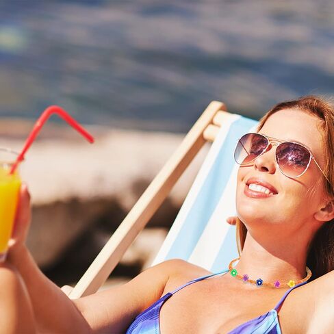 onesing 12 جهاز كمبيوتر شخصى قلادة مطرز النساء القلائد البوهيمية للفتيات في سن المراهقة قلادة قلادة للنساء مطرز قلادة قلادة لطيف الأشياء للفتيات في سن المراهقة القلائد الشاطئ البذور حبة قلادة مجوهرات لطيف in Kuwait