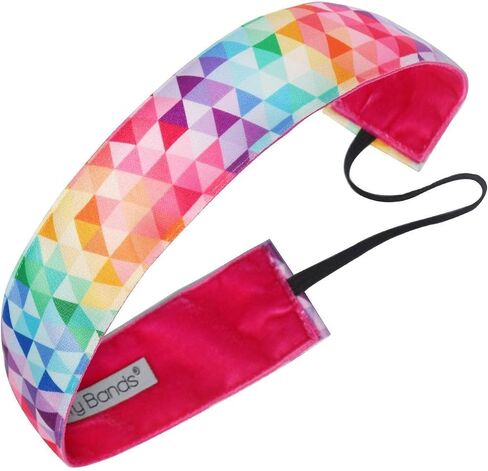 Sweaty Bands Womens Girls Headband - Non-Slip Velvet-Lined Sports Hairband - Love Triangle Multi 1.5-Inch in Saudi Arabia