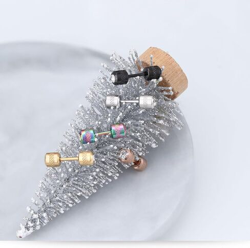 Hypoallergenic double sided diamond Stud Earrings For Womens Girl Secure Safety Screw back Cartilage CZ Stud Earrings in Saudi Arabia