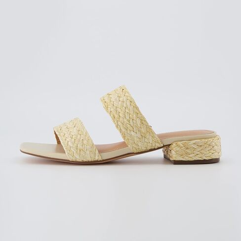 CUSHIONAIRE Women's Niki Raffia low block heel sandal +Memory Foam and Wide Widths Available in Saudi Arabia