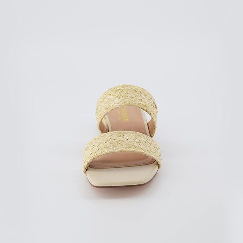 CUSHIONAIRE Women's Niki Raffia low block heel sandal +Memory Foam and Wide Widths Available in Saudi Arabia