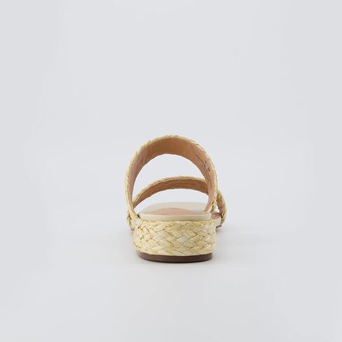 CUSHIONAIRE Women's Niki Raffia low block heel sandal +Memory Foam and Wide Widths Available in Saudi Arabia