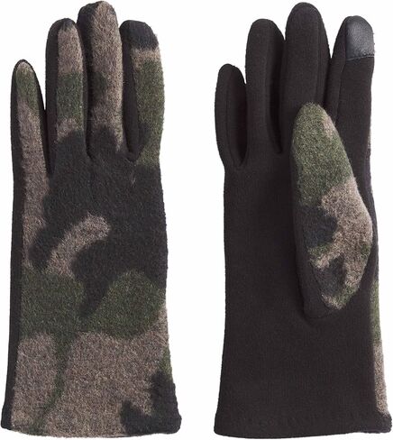 Mud Pie Womens Camoflauge Fuzzy Gloves, One Size, Black Camo, Black, One size in Saudi Arabia