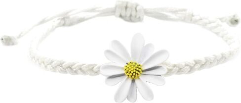 Little Star Shop عباد الشمس ديزي سلسلة أساور مطرزة يدويًا أساور حبل مضفرة ملونة زهرة قوس قزح فلورا بوهو سحر أزياء فريدة من نوعها العصرية لذيذ البوهيمي سوار للفتيات في سن المراهقة النساء في مرحلة ما قبل المراهقة brazalete de mujerنبض موهير in Kuwait