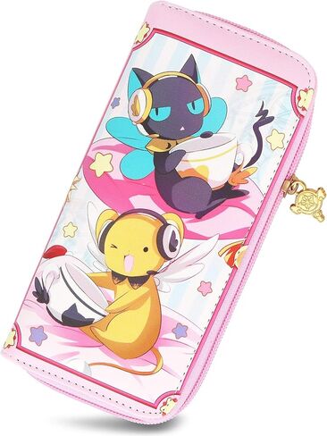 Roffatide Anime Cardcaptor Sakura Wallets for Women Faux Leather Pink Long Wallet Ladies Purse in Saudi Arabia