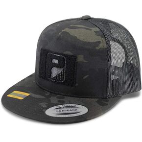 قم بسحب سطح قبعة سائق الشاحنة Snapback لربط الرقع المموهة