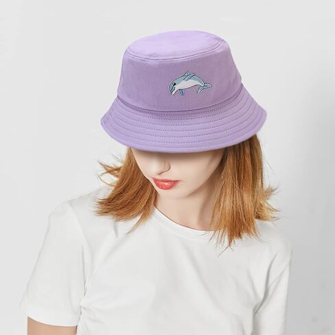 Taidor Cotton Bucket Hat Solid Color Beach Hat Summer Travel Sun Hats Fisherman Cap in Kuwait