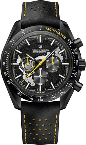 HaiQin Pagani Design 1779 Luxury Men's Quartz Chronograph Moon Skeleton Watches Japan Movement AR Sapphire Glass Stainless Steel Case Waterproof Analog Watch in Saudi Arabia