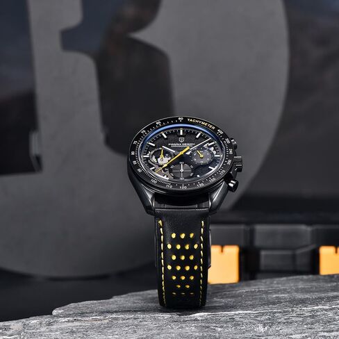 HaiQin Pagani Design 1779 Luxury Men's Quartz Chronograph Moon Skeleton Watches Japan Movement AR Sapphire Glass Stainless Steel Case Waterproof Analog Watch in Saudi Arabia