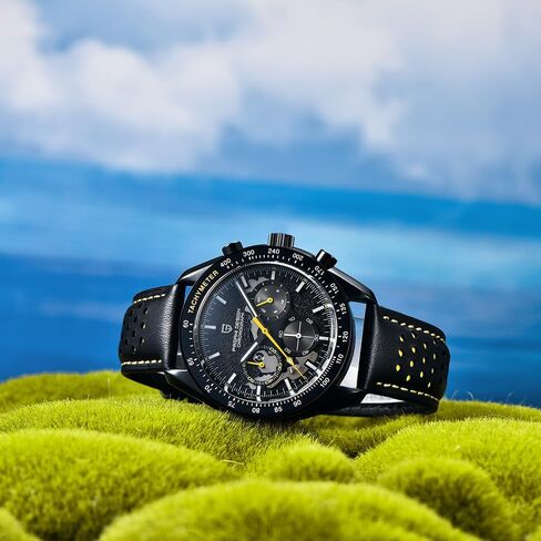 HaiQin Pagani Design 1779 Luxury Men's Quartz Chronograph Moon Skeleton Watches Japan Movement AR Sapphire Glass Stainless Steel Case Waterproof Analog Watch in Saudi Arabia
