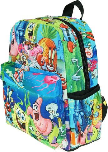 KBNL SpongeBob 12 inch Deluxe Allover Print Daypack - A21204, Multicolor, Medium in Saudi Arabia