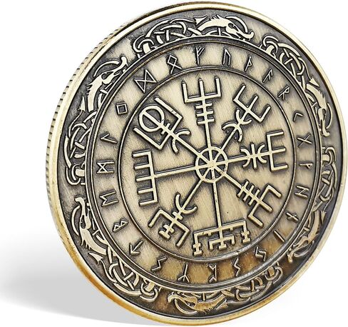 Viking Protection Symbol Nordic Mythology Amulet Coin Set of 5 in Saudi Arabia