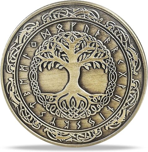 Viking Protection Symbol Nordic Mythology Amulet Coin Set of 5 in Saudi Arabia