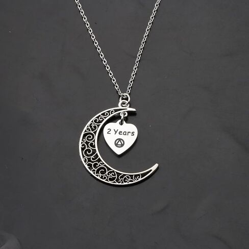BEKECH AA Sobriety Anniversary Necklace 6 Month 1 Year 2 Year 3 Year Alcohol Addiction Recovery Gift for Stay Sober Warrior in Saudi Arabia